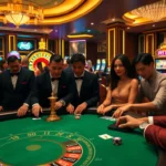 Thrilling action at a casino poker table where players experience cược tr88 excitement during a high-stakes game.